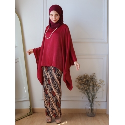 Qaira Kaftan Top - Dark Blue / Maroon / Plum / Peach / Grey / Soft Nude
