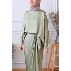 Mawar Kurung Set - Mint / Soft Yellow / Nude / Plum