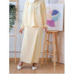 Aurora Kurung Set - Dark Blue / Peach / Soft Pink / White / Soft Yellow