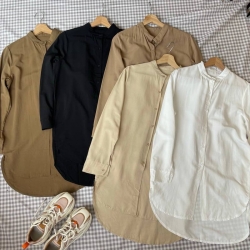 Zara Cotton Top - Olive / Black / Brown / Soft Beige / White