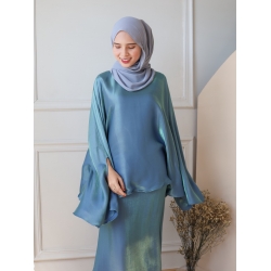 Ava Kaftan Set - White / Peach / Red Rose / Purple / Ribena / Soft Blue / Sage Green / Blue / Black / Deep Purple