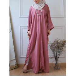 Adalia Kaftan Dress - Dark Blue / White / Plum / Black
