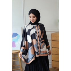 Sumayya Satin Top - Mint / Blue / Orange / Black