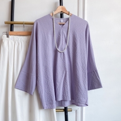 Azara Cotton Top - Brown / Mint / Black / Pink / Purple / Blue