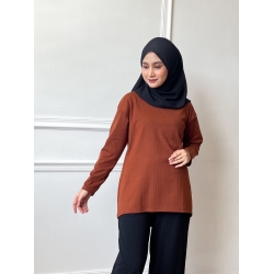 Fiqa Knit Top - Orange Brick