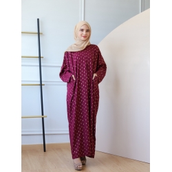 Kencana Kaftan Dress - White / Brown / Maroon / Teal / Dark Blue / Black