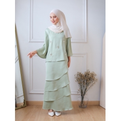 Mutiara Kurung Set - Lilac / Mint / Black