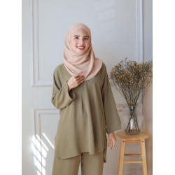 Elea Casual Set - Fuchsia / Green / Orange Brick / Dark Grey / Maroon