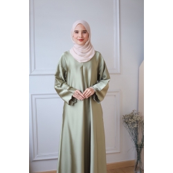 Suri Satin Dress - Blue / Pink / Emerald / Turquoise / Olive / Yellow