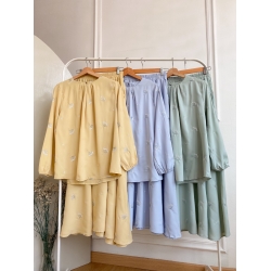 Maheera Set - Purple / Black / Soft Blue / Soft Pink / Soft Mint / Soft Yellow / Brown
