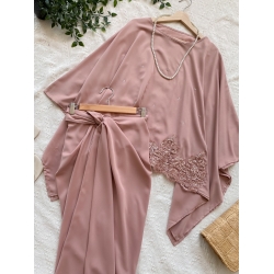 Nasha Kaftan Set - Soft Blue / Dusty Pink / Mint / Lilac / Yellow / Nude / Emerald / Maroon / Dark Blue / Black