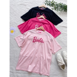 Barbie Baggy Tshirt (A) - Nude / Soft Blue / White / Black / Royal Blue / Light Peach / Yellow / Purple / Sand / Soft Pink / Fuchsia