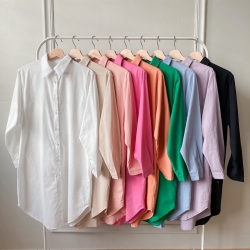 Indigo Cotton Top - White / Nude / Peach / Pink / Orange / Green / Blue / Light Purple / Black