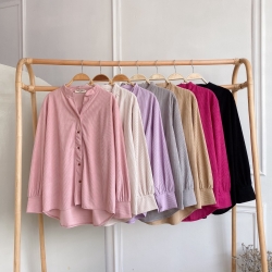 Gianna Corduroy Top - Pink / Creme / Purple / Grey / Brown / Fuchsia / Black