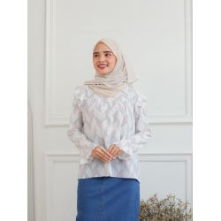Imalis Abstract Top - White / Black / Dark Blue / Pink