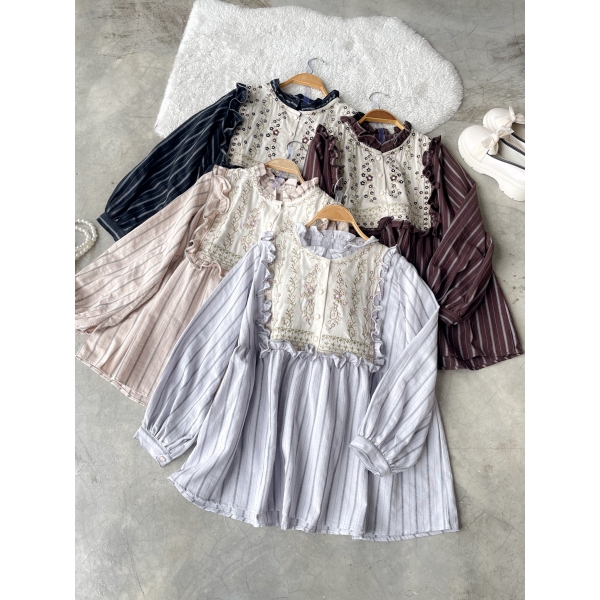 Victor Stripe Sulam Top