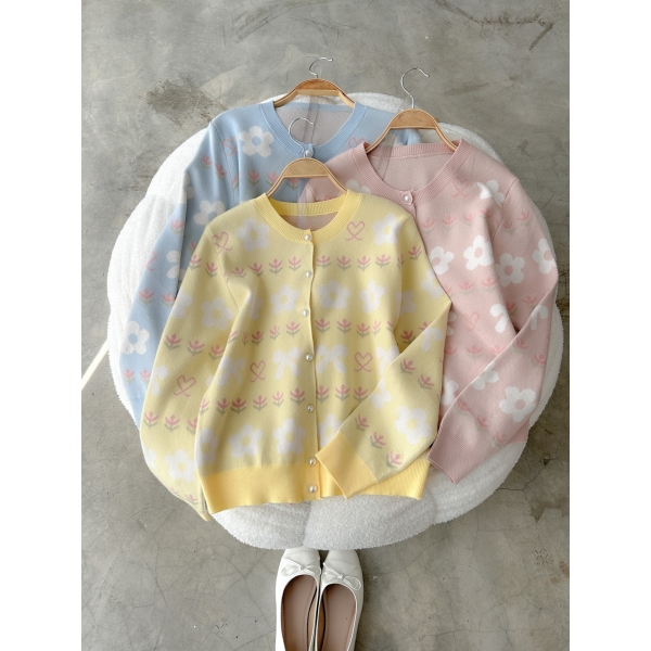 Bloom Knit Cardigan Top
