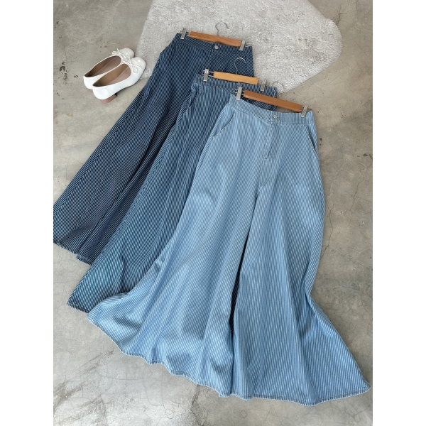 Widow Stripe Denim Pants