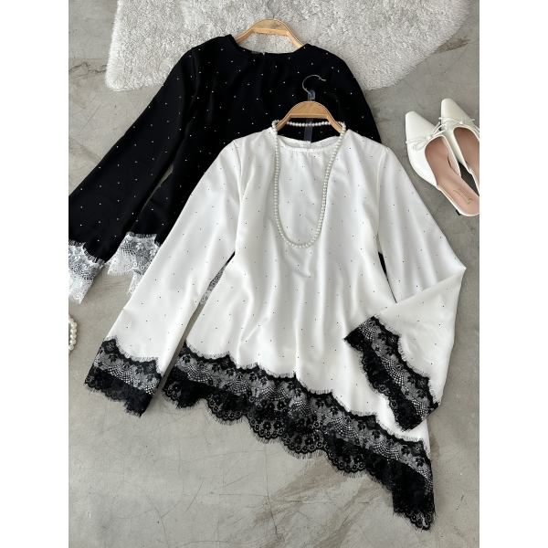 Morgan Polka Lace Top