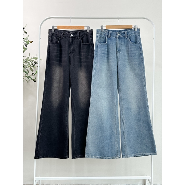 Evani Denim Pants - Black Denim 