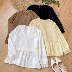 Ayana Top - White / Soft Yellow / Brown / Black